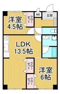 サンヴィラTY【3階】の間取り