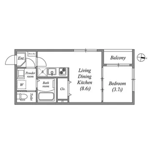 ロイヤルレジデンス鶴橋【1階】の間取り