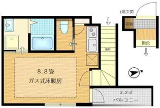 セサミ調布【2階】の間取り