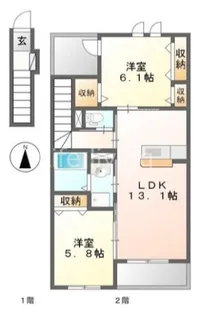 イマジン春日【2階】の間取り