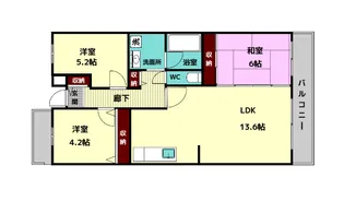 タラ生駒II【1階】の間取り