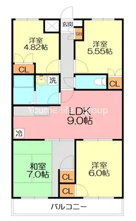 フラットハガ【1階】の間取り