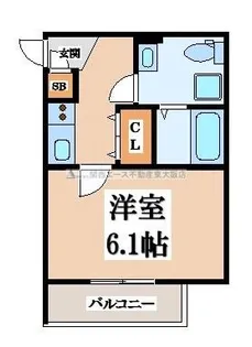 メゾンドペーシェ鴻池【3階】の間取り