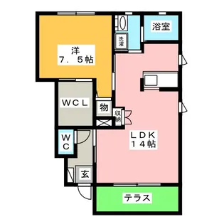 ルシオール C棟【1階】の間取り