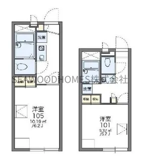 レオパレスエム ツインズ【2階】の間取り