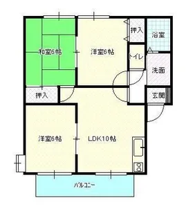 サンパークハイツ【2階】の間取り