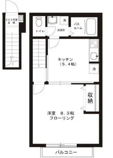 コスモレジデンス【2階】の間取り