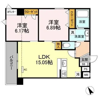 アリエッタ代々木上原【1階】の間取り
