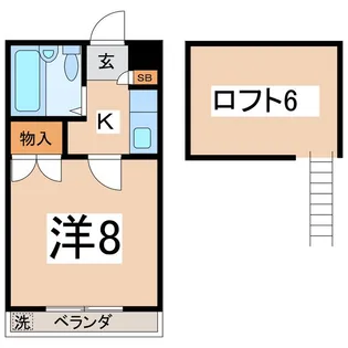 メープルハウスサンリバー【1階】の間取り