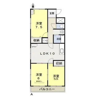 エバンス【1階】の間取り