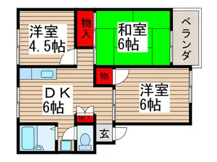 エリール南柏【3階】の間取り