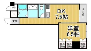ミ・ピアーチェ武庫之荘【1階】の間取り