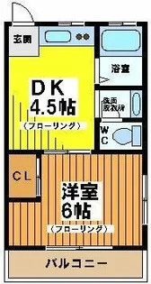 松原コーポ【1階】の間取り