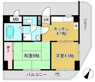 フェリシダ・キクチ【3階】の間取り