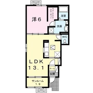 アルモニーガーデン【1階】の間取り