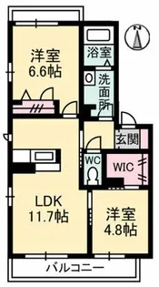 ソレアードII A棟【3階】の間取り