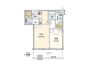 タワーザ上町台【3階】の間取り