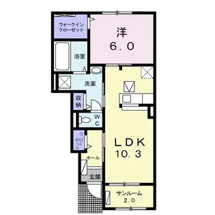 ノースサイドA【1階】の間取り