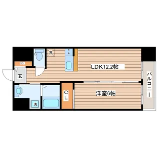 パルメゾン長町【5階】の間取り