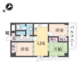 インペリアル花屋敷【3階】の間取り
