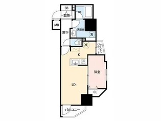マイナビSTAY浅草蔵前(LUNIQ新御徒町I)【5階】の間取り