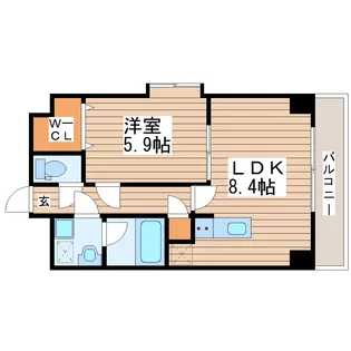フィオーレ・北山【3階】の間取り