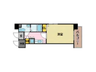ダイナコートエスタディオ博多【8階】の間取り