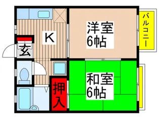 ロワジ-ル勝田台【1階】の間取り