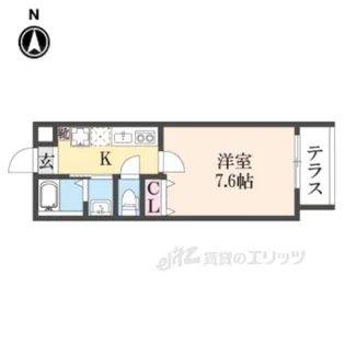 LaFiteNIJOJO【1階】の間取り