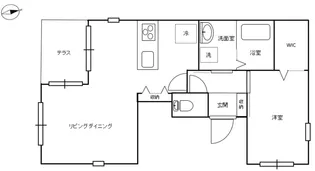 ホットス三軒茶屋【1階】の間取り