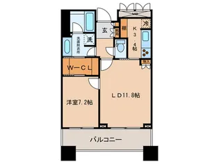 パークタワー目黒【9階】の間取り