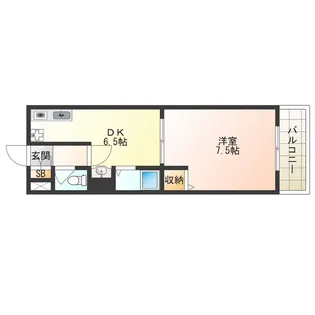 アニマート姫島【6階】の間取り