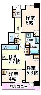 イプセ府中【5階】の間取り