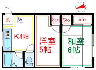 コーポフジノ【3階】の間取り