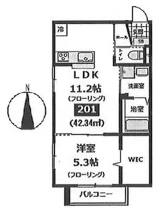 ビバグランデ桃林【2階】の間取り