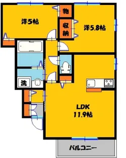 ミルフルールM【1階】の間取り