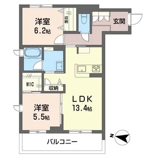 フォルティガーレ【1階】の間取り