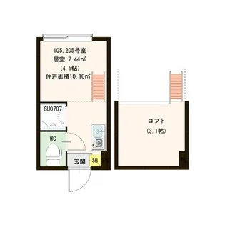 PINES三軒茶屋【2階】の間取り