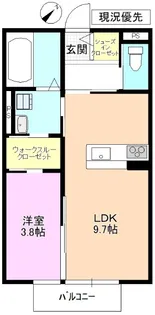ウィズハイム上田【1階】の間取り