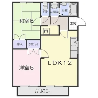 ハイツワタナベ【1階】の間取り
