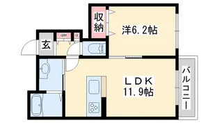 シャーメゾンプレミアス本町【2階】の間取り