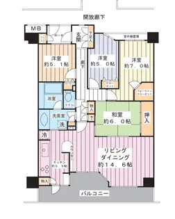 グランファースト新浦安A棟【6階】の間取り