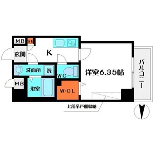 ウインズコート都島【1階】の間取り