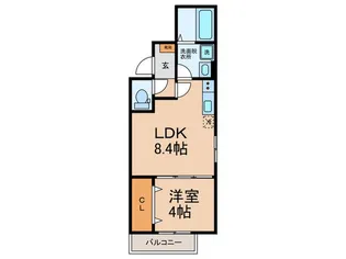D porta saison【2階】の間取り