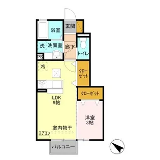 グランシャリオII【1階】の間取り