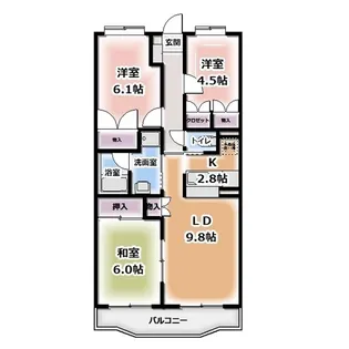 シャルマンA【2階】の間取り