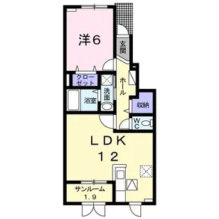 ヴィラ プレジー III【1階】の間取り