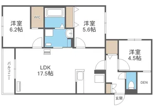 エフュート新さっぽろ【3階】の間取り