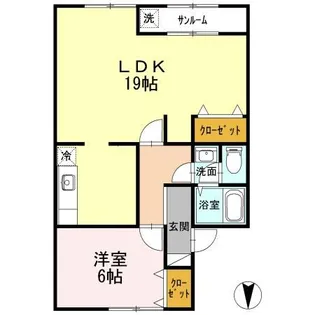 セジュールM・S【1階】の間取り