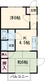 シャルム陵南【2階】の間取り